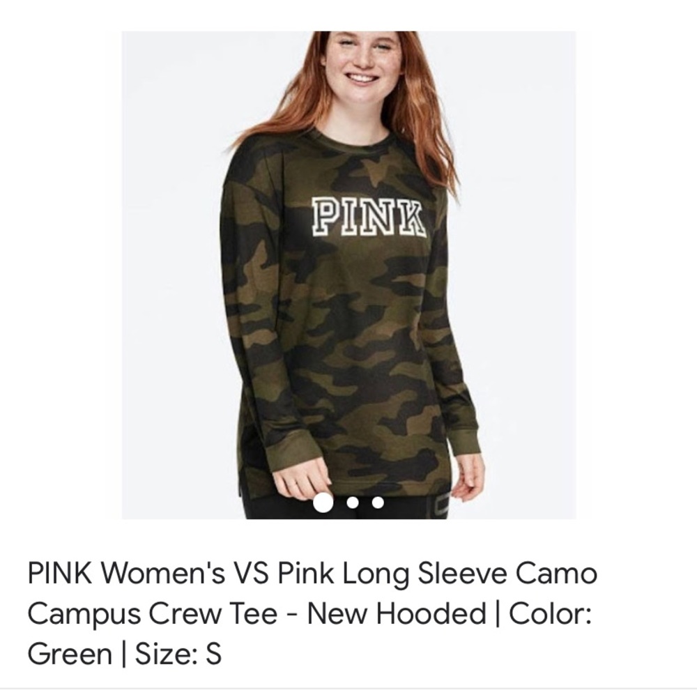PINK Camo Long-sleeve shirt.